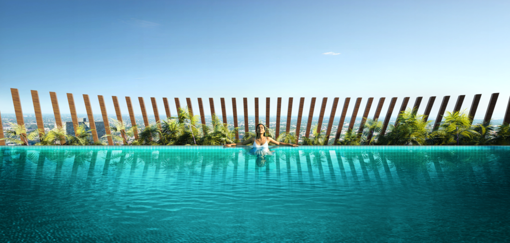 Sidvin Celeste infinity pool HAL Vibhutipura Bangalore